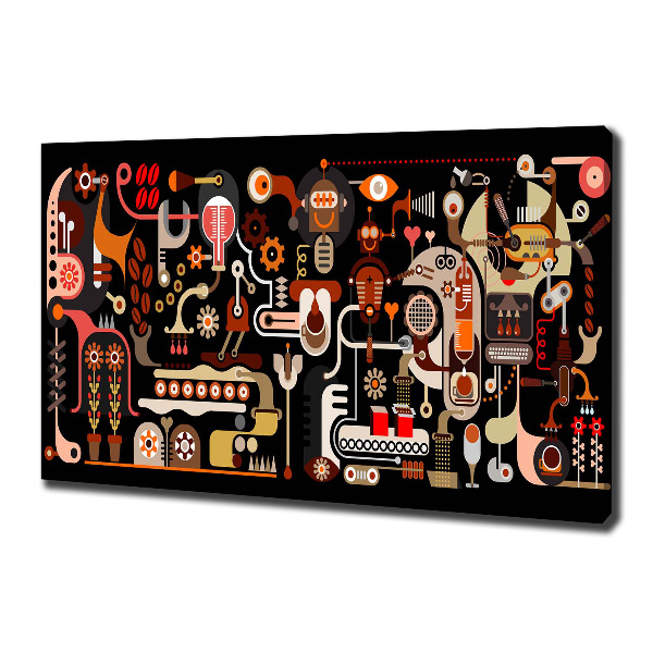 Canvas schilderij Koffieproductie