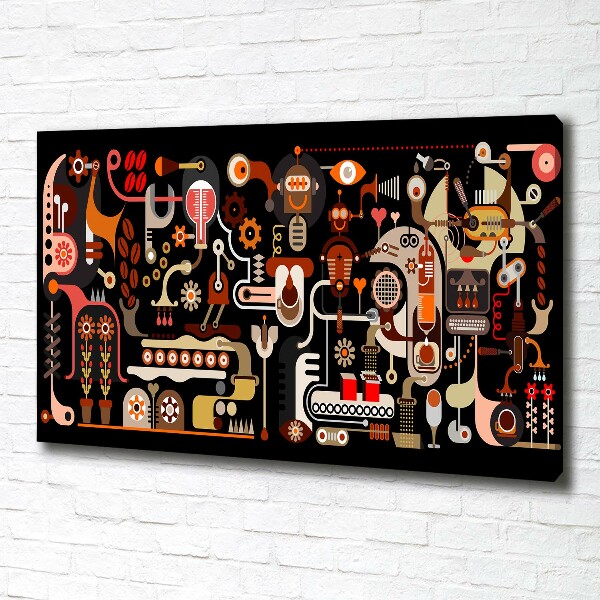 Canvas schilderij Koffieproductie