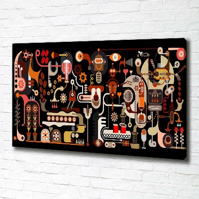 Canvas schilderij Koffieproductie