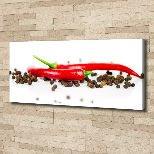 Foto op canvas Chili en peper