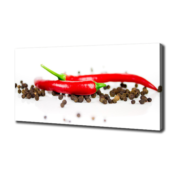 Foto op canvas Chili en peper