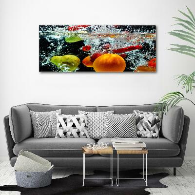Schilderij op canvas Fruit onder water