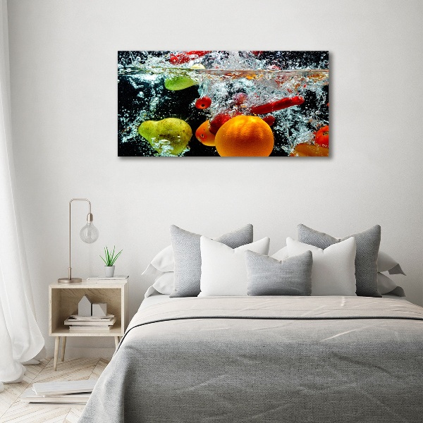 Schilderij op canvas Fruit onder water