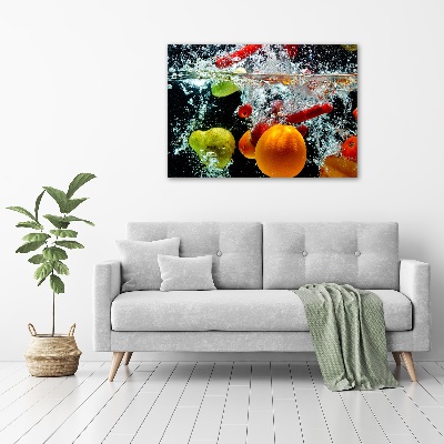 Schilderij op canvas Fruit onder water