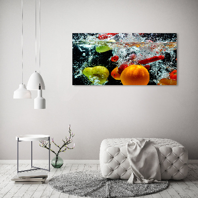 Schilderij op canvas Fruit onder water
