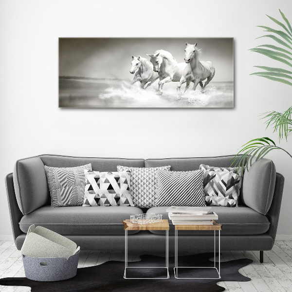 Foto op canvas Witte paarden