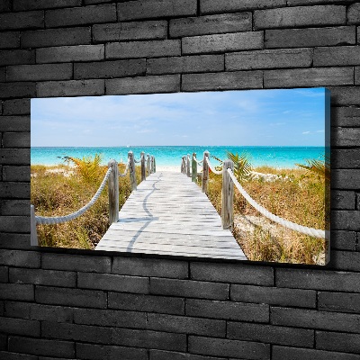 Foto op canvas Pad langs de zee