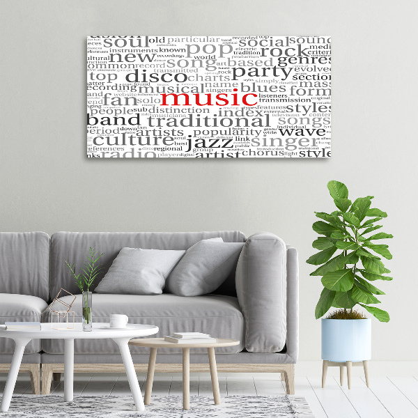 Foto canvas Muzikale genres