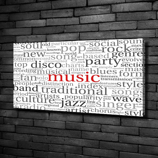 Foto canvas Muzikale genres