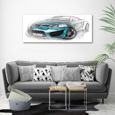 Foto op canvas Schets van een auto