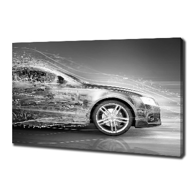 Canvas foto Een auto die te hard rijdt