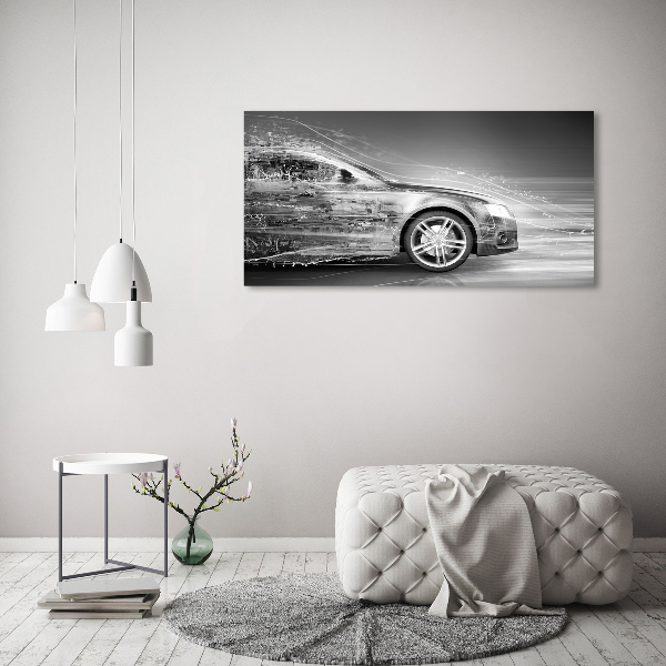 Canvas foto Een auto die te hard rijdt