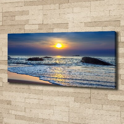 Foto op canvas Zonsondergang aan zee