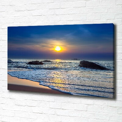 Foto op canvas Zonsondergang aan zee