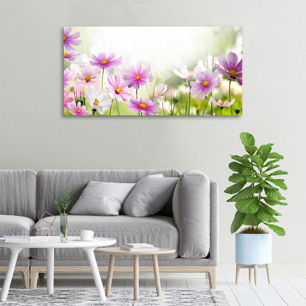 Canvas schilderij Bloemen in de weide