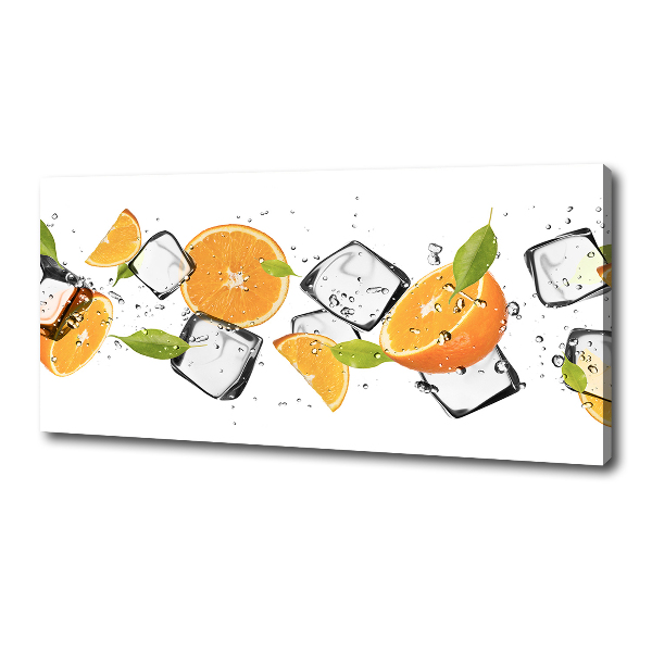 Foto op canvas Sinaasappels met ijs