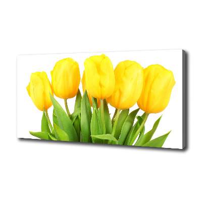 Canvas foto Gele tulpen