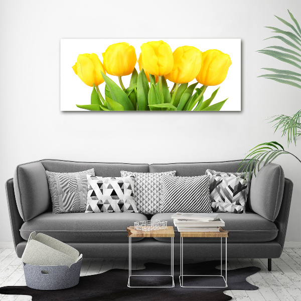 Canvas foto Gele tulpen