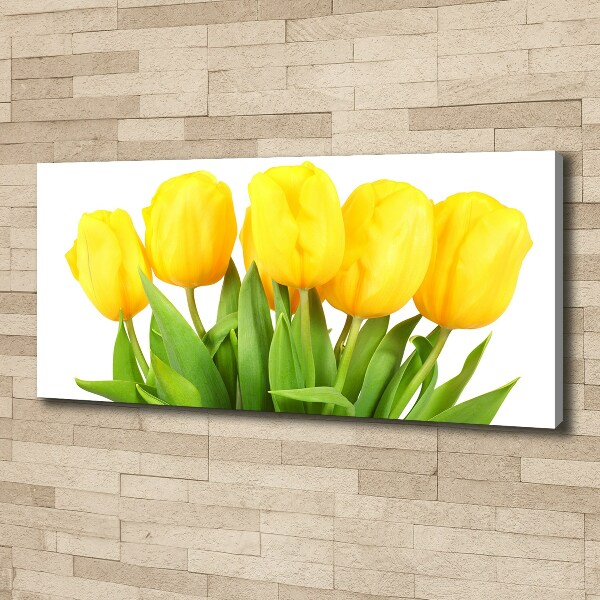 Canvas foto Gele tulpen