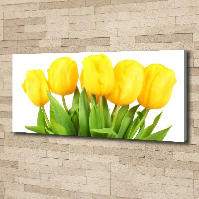 Canvas foto Gele tulpen