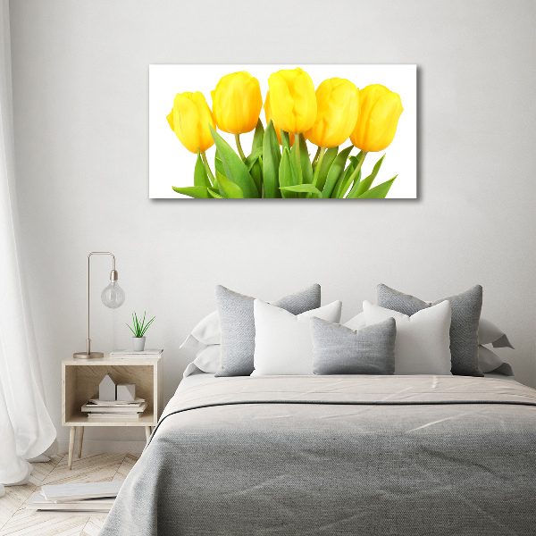 Canvas foto Gele tulpen