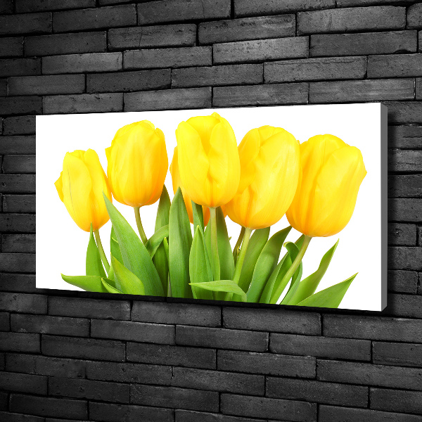 Canvas foto Gele tulpen
