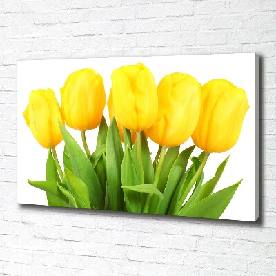 Canvas foto Gele tulpen