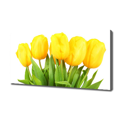 Canvas foto Gele tulpen
