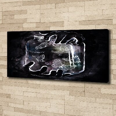 Foto canvas Vlinders in een pot