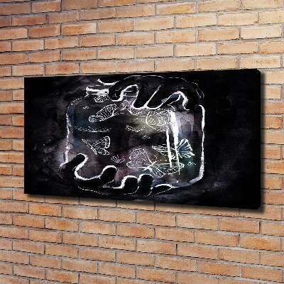 Foto canvas Vlinders in een pot