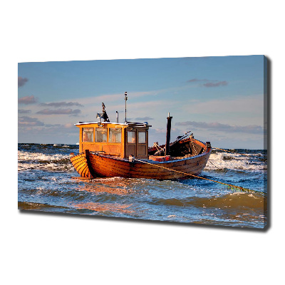 Canvas schilderij Vissersboot