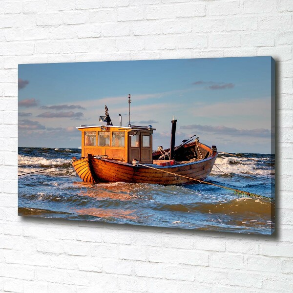 Canvas schilderij Vissersboot