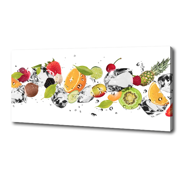Canvas foto Fruit en water
