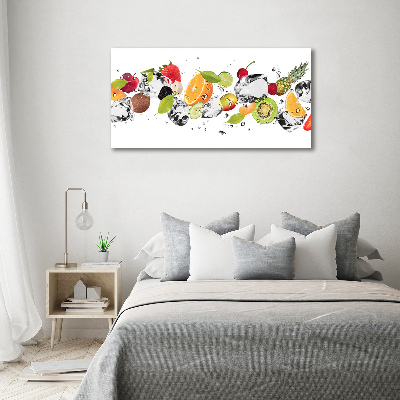 Canvas foto Fruit en water