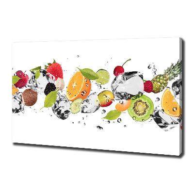 Canvas foto Fruit en water