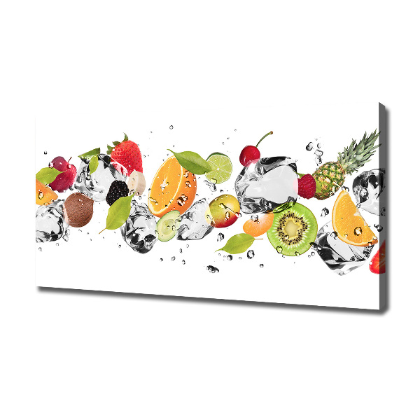 Canvas foto Fruit en water