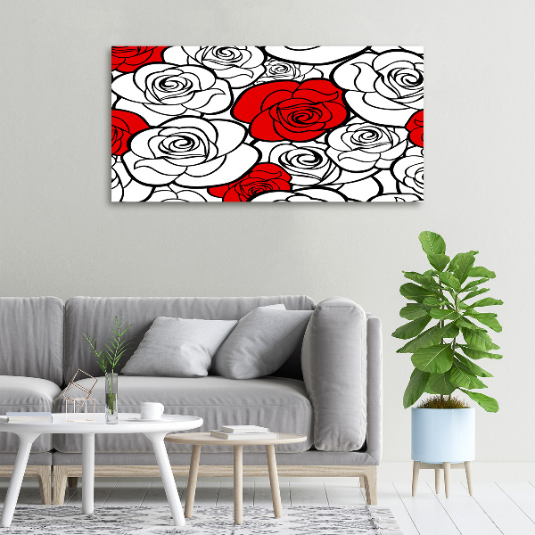 Schilderij op canvas Rozen