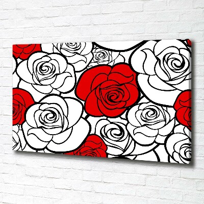 Schilderij op canvas Rozen