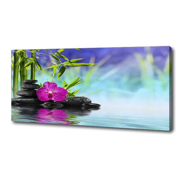 Foto canvas Bamboe-orchidee