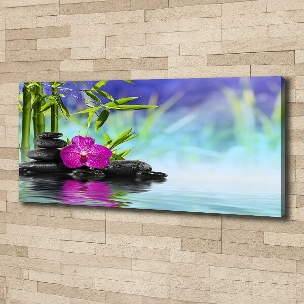 Foto canvas Bamboe-orchidee
