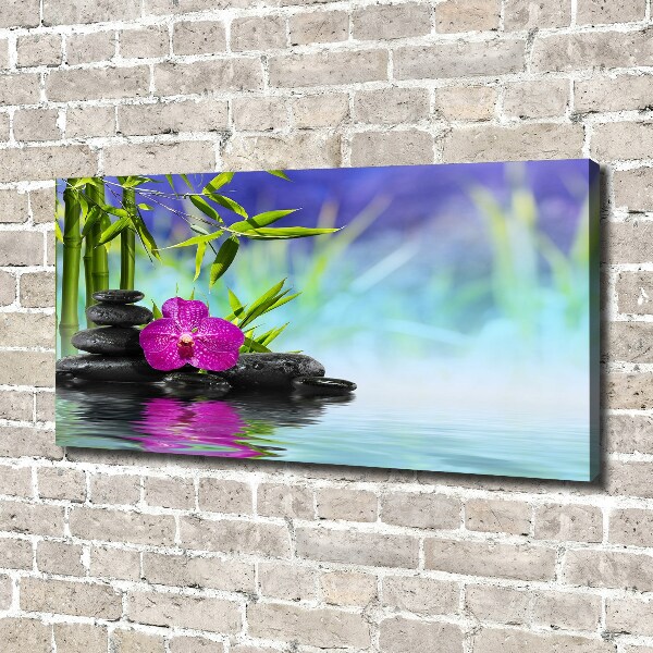 Foto canvas Bamboe-orchidee