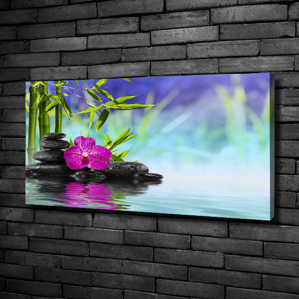 Foto canvas Bamboe-orchidee