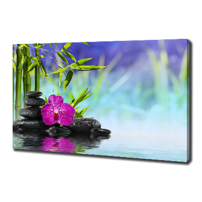 Foto canvas Bamboe-orchidee