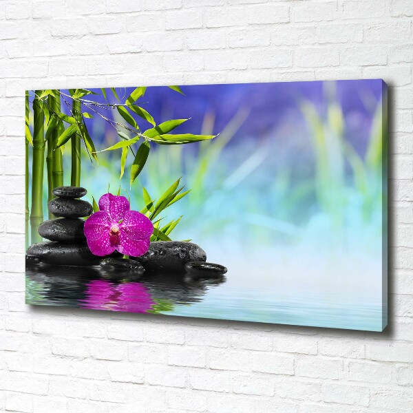 Foto canvas Bamboe-orchidee