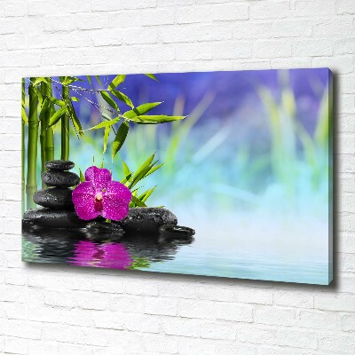 Foto canvas Bamboe-orchidee