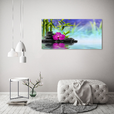 Foto canvas Bamboe-orchidee
