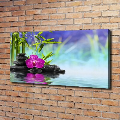 Foto canvas Bamboe-orchidee