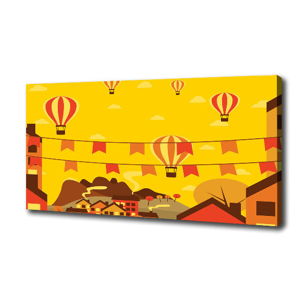 Foto op canvas Ballonnen boven de stad