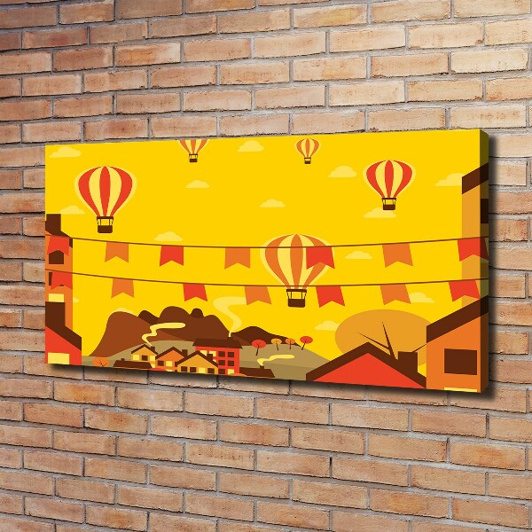 Foto op canvas Ballonnen boven de stad