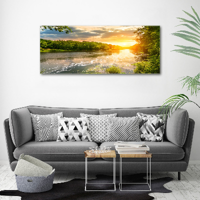 Foto op canvas Schemering op de rivier